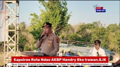 Open Kejurda Grasstrack,Kapolres Rote Ndao Pesan Agar Peserta Jaga Sportifitas Hindari Kecurangan